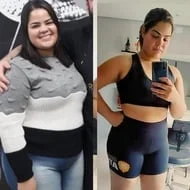 Antes e depois de aluna da Atos Box